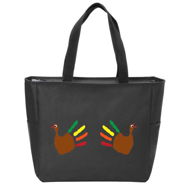 Thanksgiving Turkey Hands On Boobs Zip Tote Bag