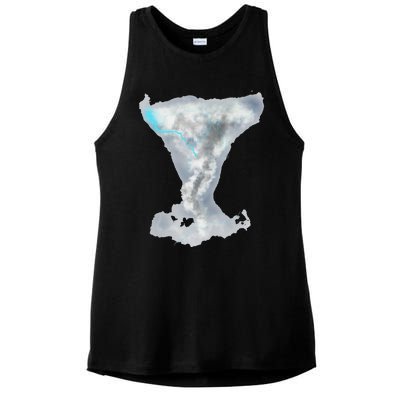 Tornado Twister Hurricane Stormchaser Storm Chaser Ladies PosiCharge Tri-Blend Wicking Tank