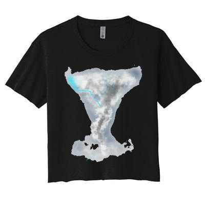 Tornado Twister Hurricane Stormchaser Storm Chaser Women's Crop Top Tee