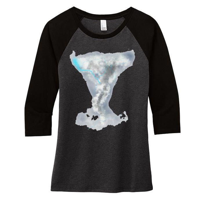 Tornado Twister Hurricane Stormchaser Storm Chaser Women's Tri-Blend 3/4-Sleeve Raglan Shirt