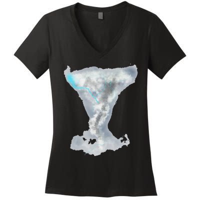 Tornado Twister Hurricane Stormchaser Storm Chaser Women's V-Neck T-Shirt