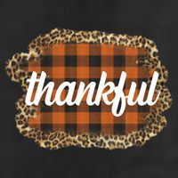 Thankful Thanksgiving Holiday Cheetah Plaid 7 Panel Mesh Trucker Snapback Hat
