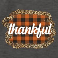 Thankful Thanksgiving Holiday Cheetah Plaid Vector Backpack