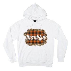 Thankful Thanksgiving Holiday Cheetah Plaid Hoodie