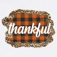 Thankful Thanksgiving Holiday Cheetah Plaid T-Shirt