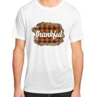 Thankful Thanksgiving Holiday Cheetah Plaid Adult ChromaSoft Performance T-Shirt