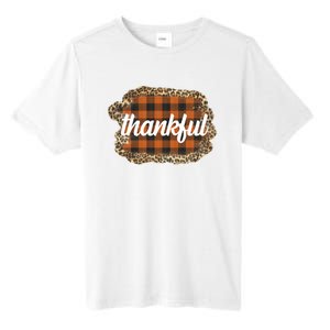 Thankful Thanksgiving Holiday Cheetah Plaid Tall Fusion ChromaSoft Performance T-Shirt