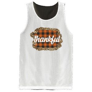 Thankful Thanksgiving Holiday Cheetah Plaid Mesh Reversible Basketball Jersey Tank