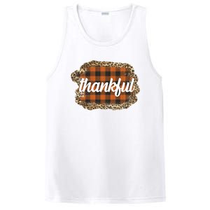 Thankful Thanksgiving Holiday Cheetah Plaid PosiCharge Competitor Tank