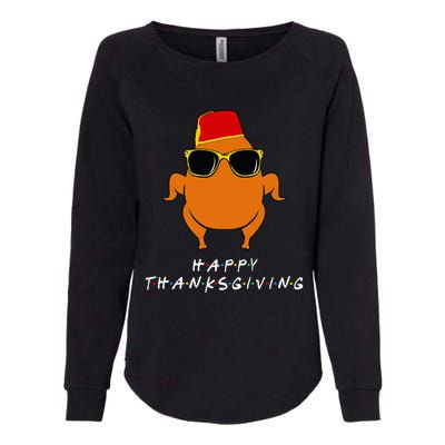 Thanksgiving Turkey Hat Funny Gift for Friends Womens California Wash Sweatshirt