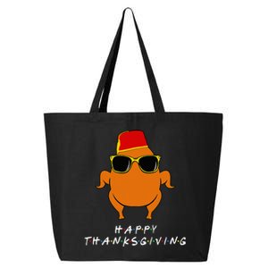 Thanksgiving Turkey Hat Funny Gift for Friends 25L Jumbo Tote