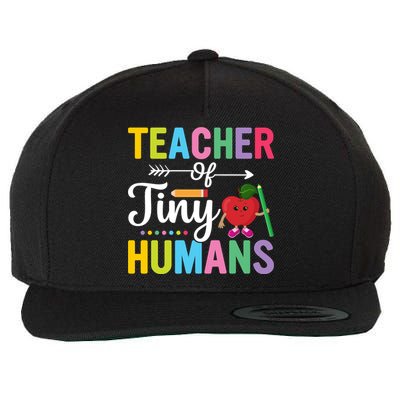 Teacher Tiny Human Back To School Appel Wool Snapback Cap