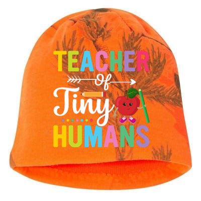 Teacher Tiny Human Back To School Appel Kati - Camo Knit Beanie