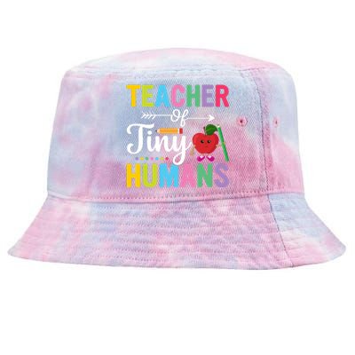 Teacher Tiny Human Back To School Appel Tie-Dyed Bucket Hat