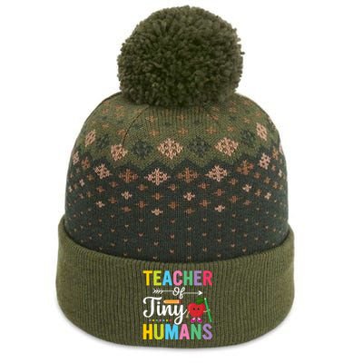 Teacher Tiny Human Back To School Appel The Baniff Cuffed Pom Beanie