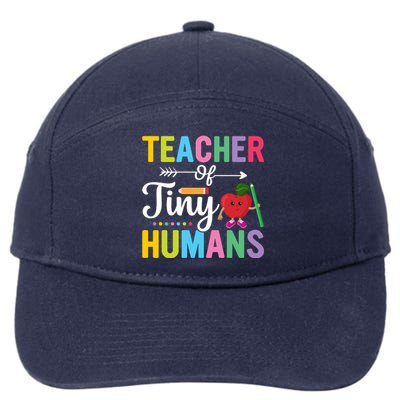 Teacher Tiny Human Back To School Appel 7-Panel Snapback Hat