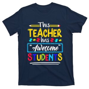 This Teacher Has Awesome Students Puzzle Autism Awareness T-Shirt