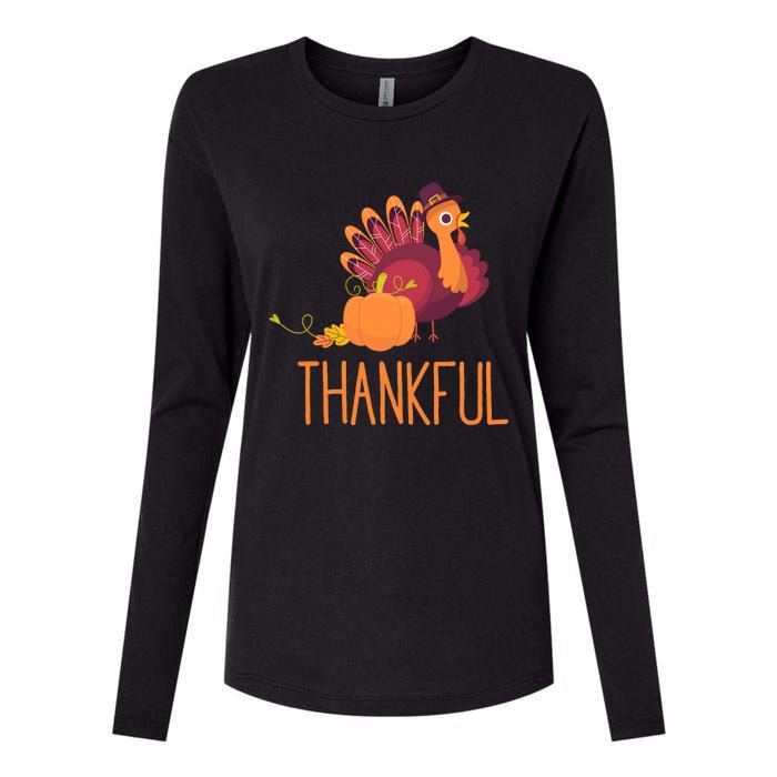 Thankful Womens Cotton Relaxed Long Sleeve T-Shirt