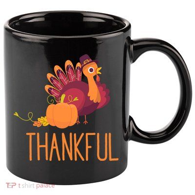 Thankful 11oz C Handle Ceramic Mug