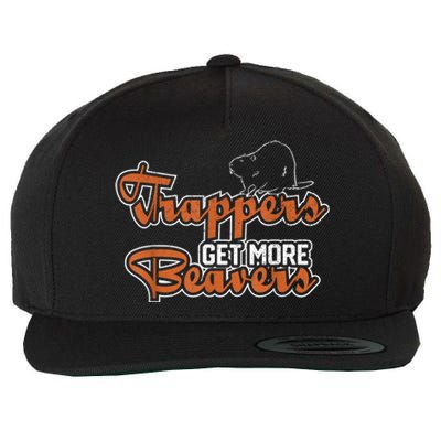 Trapper Trapping Hunting Trap Trappers Hunter Wool Snapback Cap