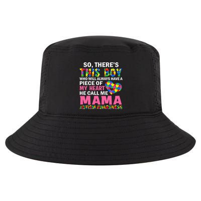 ThereS This He Calls Me Mama Autism Puzzle MotherS Day Gift Cool Comfort Performance Bucket Hat