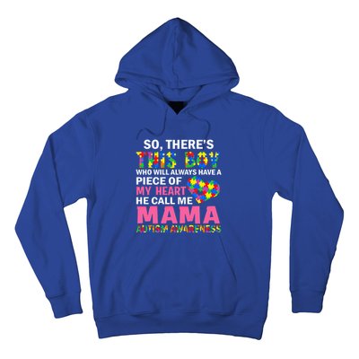 ThereS This He Calls Me Mama Autism Puzzle MotherS Day Gift Hoodie