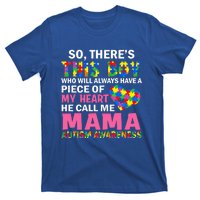 ThereS This He Calls Me Mama Autism Puzzle MotherS Day Gift T-Shirt