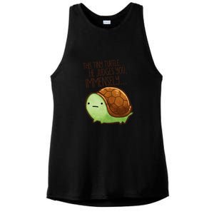 This Turtle.. He Judges You. Ladies PosiCharge Tri-Blend Wicking Tank