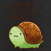 This Turtle.. He Judges You. Garment-Dyed Fleece Hoodie