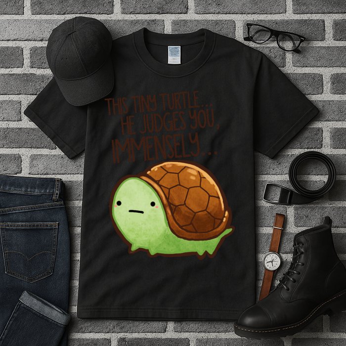 This Turtle.. He Judges You. Tall T-Shirt