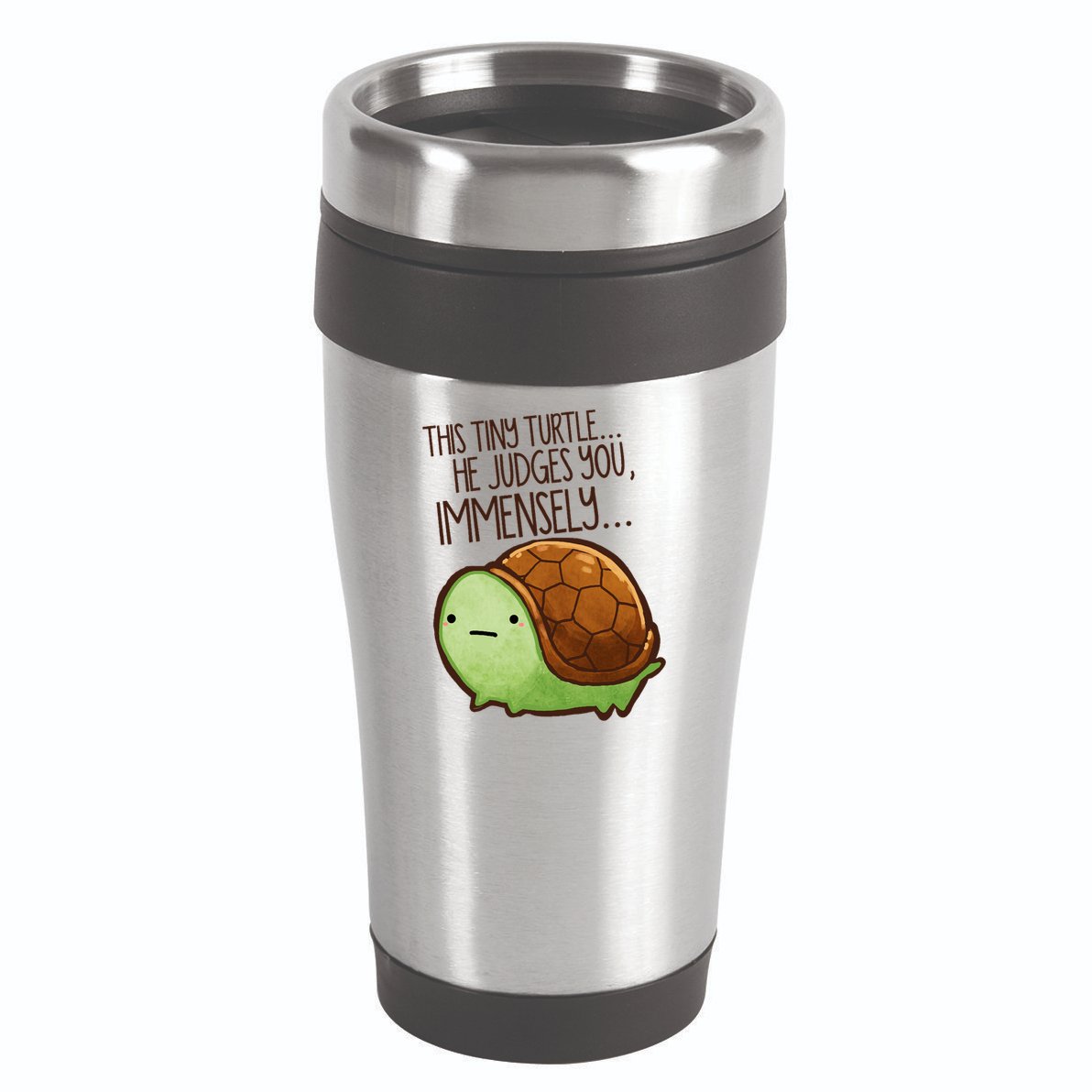 This Turtle.. He Judges You. 16oz Travel Tumbler