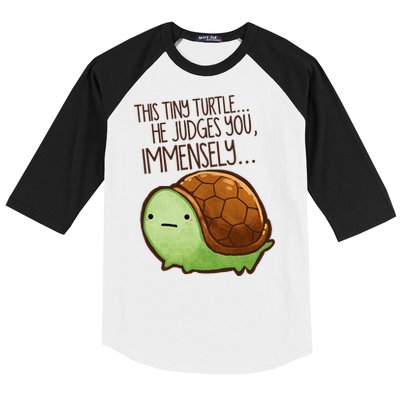 This Turtle.. He Judges You. Baseball Sleeve Shirt
