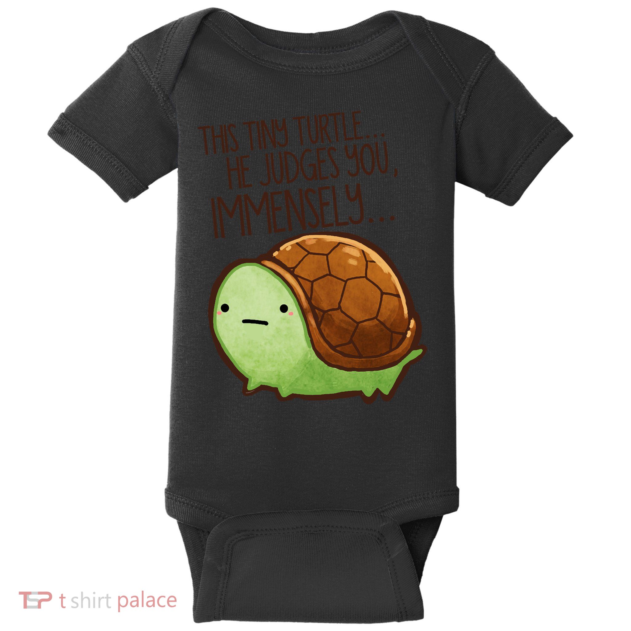 This Turtle.. He Judges You. Baby Bodysuit