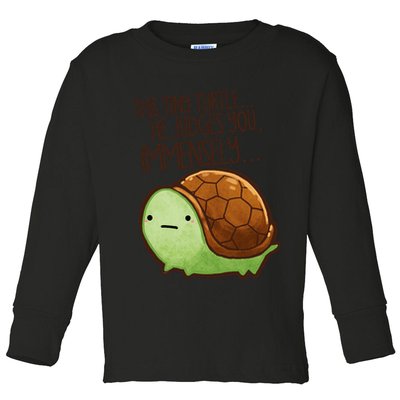 This Turtle.. He Judges You. Toddler Long Sleeve Shirt