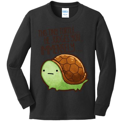 This Turtle.. He Judges You. Kids Long Sleeve Shirt