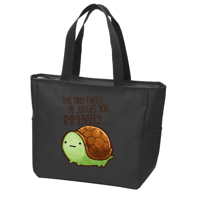 This Turtle.. He Judges You. Zip Tote Bag