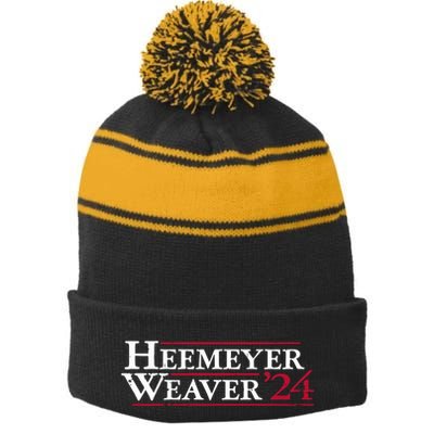 Tristar Trading Heemeyer & Weaver 2024 Killdozer For President Stripe Pom Pom Beanie