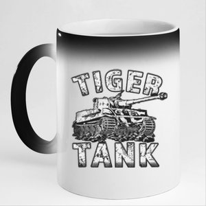 Tiger Tank Historical World War 2 Ww2 German Panzer History 11oz Black Color Changing Mug