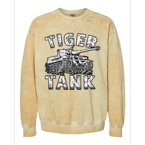 Tiger Tank Historical World War 2 Ww2 German Panzer History Colorblast Crewneck Sweatshirt