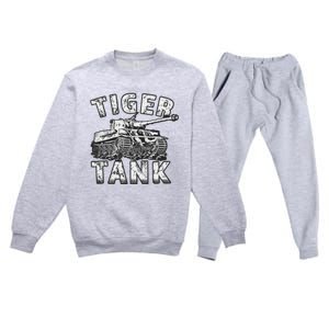 Tiger Tank Historical World War 2 Ww2 German Panzer History Premium Crewneck Sweatsuit Set