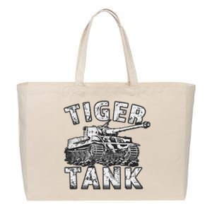 Tiger Tank Historical World War 2 Ww2 German Panzer History Cotton Canvas Jumbo Tote