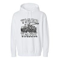 Tiger Tank Historical World War 2 Ww2 German Panzer History Garment-Dyed Fleece Hoodie