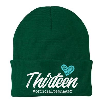 Thirteen Teenager Heart Cute 13th Birthday Knit Cap Winter Beanie