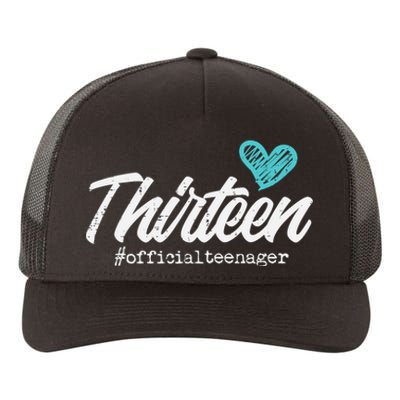 Thirteen Teenager Heart Cute 13th Birthday Yupoong Adult 5-Panel Trucker Hat