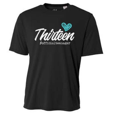 Thirteen Teenager Heart Cute 13th Birthday Cooling Performance Crew T-Shirt