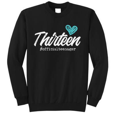 Thirteen Teenager Heart Cute 13th Birthday Sweatshirt