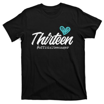 Thirteen Teenager Heart Cute 13th Birthday T-Shirt