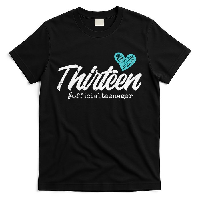 Thirteen Teenager Heart Cute 13th Birthday T-Shirt