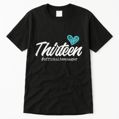 Thirteen Teenager Heart Cute 13th Birthday Tall T-Shirt