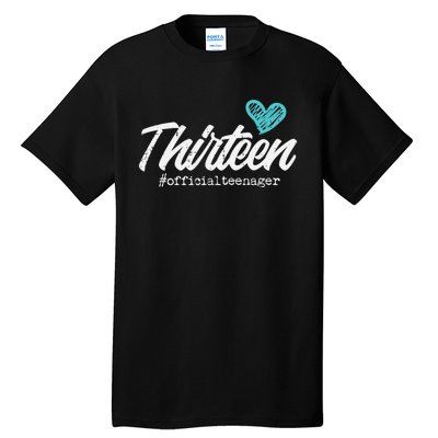 Thirteen Teenager Heart Cute 13th Birthday Tall T-Shirt